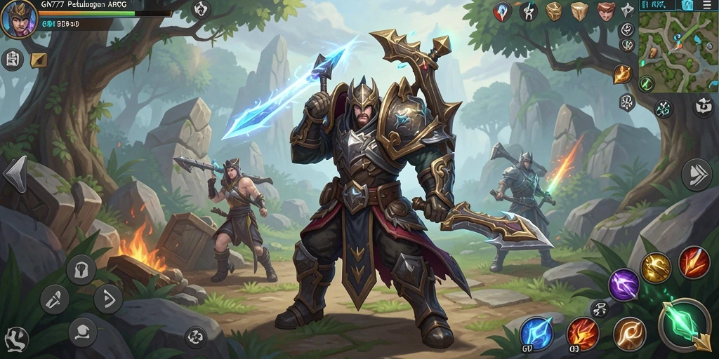 Tampilan gameplay menegangkan di dunia fantasi ARPG.