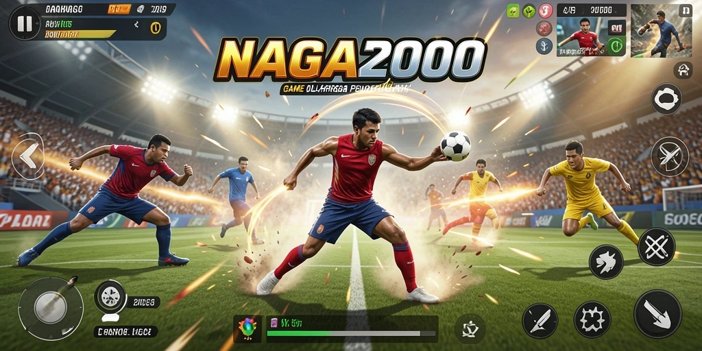 Screenshot NAGA2000 menampilkan aksi seru dalam gameplay olahraga.