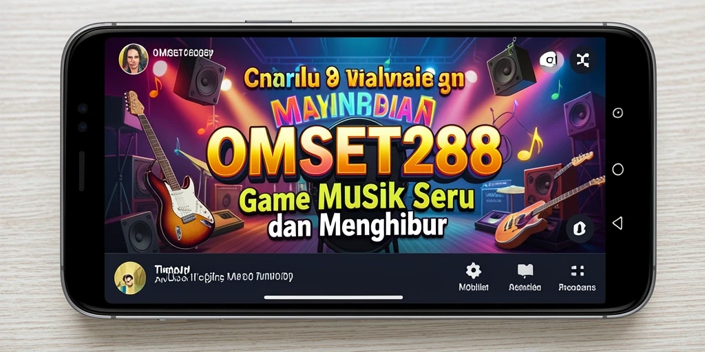 Screenshot dari gameplay seru di OMSET288 yang menunjukkan fitur musik.