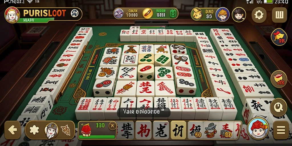 Tampilan screenshot gameplay PURISLOT yang memukau dalam Mahjong.
