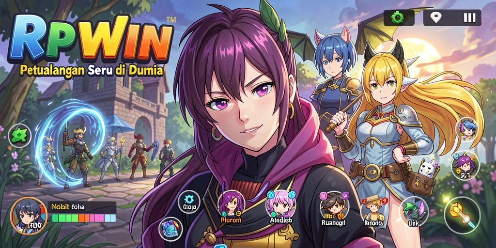 Tampilan menarik dari gameplay RPG bertema Anime.