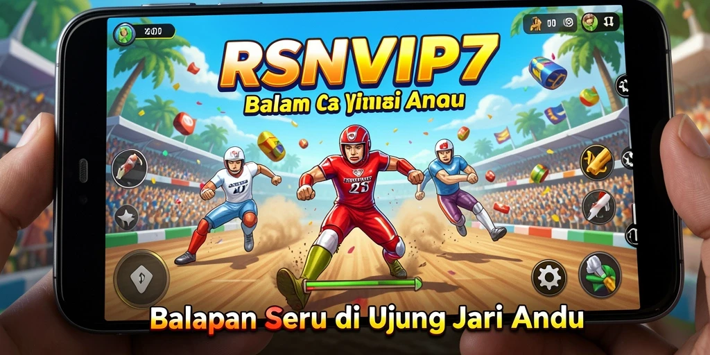 Tangkapan layar menampilkan aksi balapan seru di RSNVIP7.