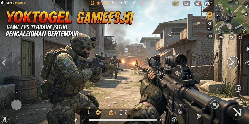 Tampilan gameplay menarik dari YOKTOGEL dalam aksi FPS.