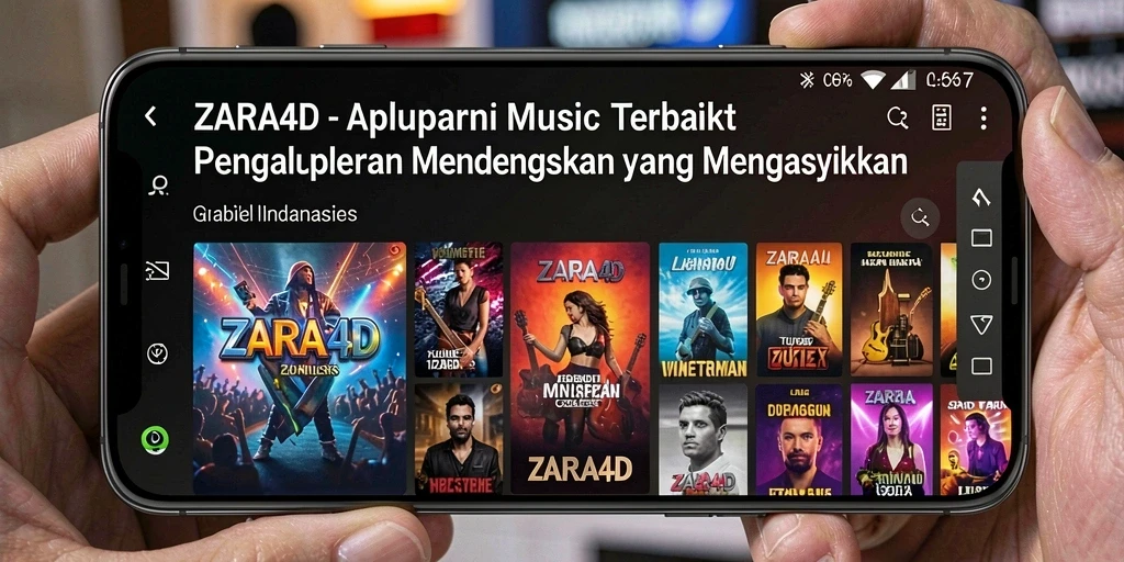 Tampilan menarik dari gameplay ZARA4D saat mendengarkan musik.